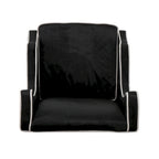 Fauteuil club en velours à dossier haut avec large dossier