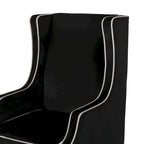 Fauteuil club en velours à dossier haut avec large dossier