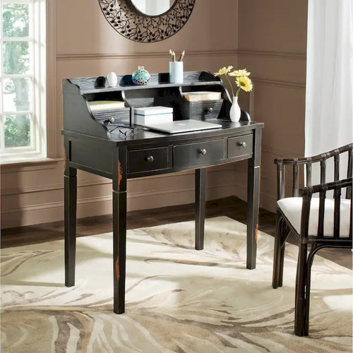 Bureau à 5 tiroirs avec niches de rangement