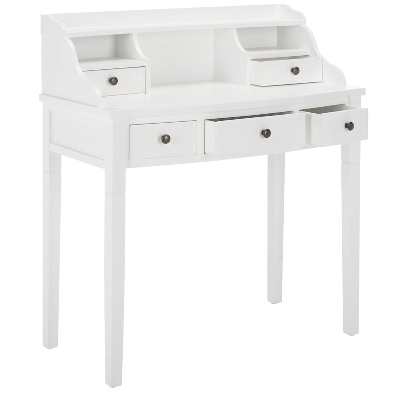 Bureau à 5 tiroirs avec niches de rangement