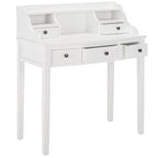 Bureau à 5 tiroirs avec niches de rangement