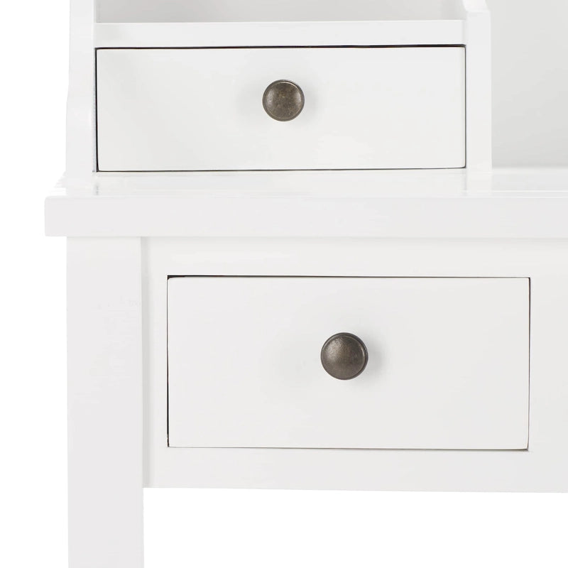 Bureau à 5 tiroirs avec niches de rangement