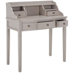 Bureau à 5 tiroirs avec niches de rangement