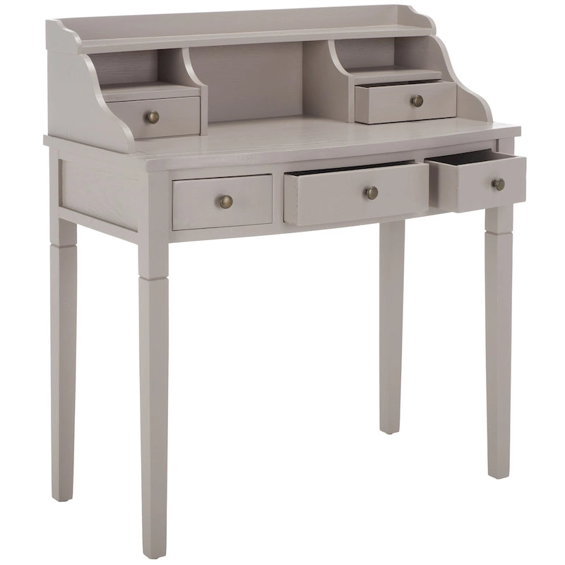 Bureau à 5 tiroirs avec niches de rangement