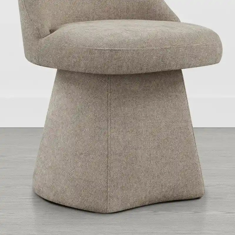 Chaise de salle à manger pivotante sans accoudoirs avec dossier haut rembourré