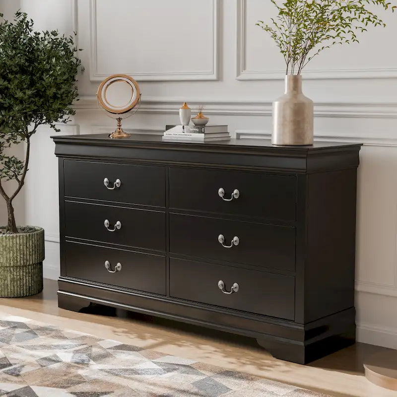 Commode 6 tiroirs avec cadre en bois