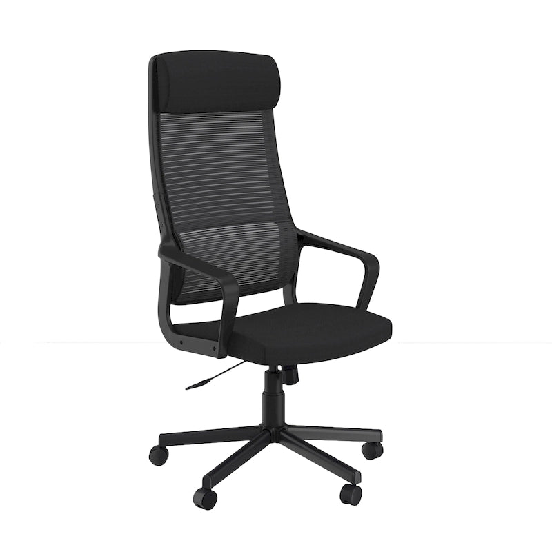 Chaise de bureau ergonomique pivotante en maille, réglable en hauteur et avec appuie-tête