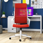 Chaise de bureau ergonomique pivotante en maille, réglable en hauteur et avec appuie-tête
