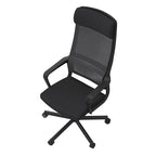 Chaise de bureau ergonomique pivotante en maille, réglable en hauteur et avec appuie-tête