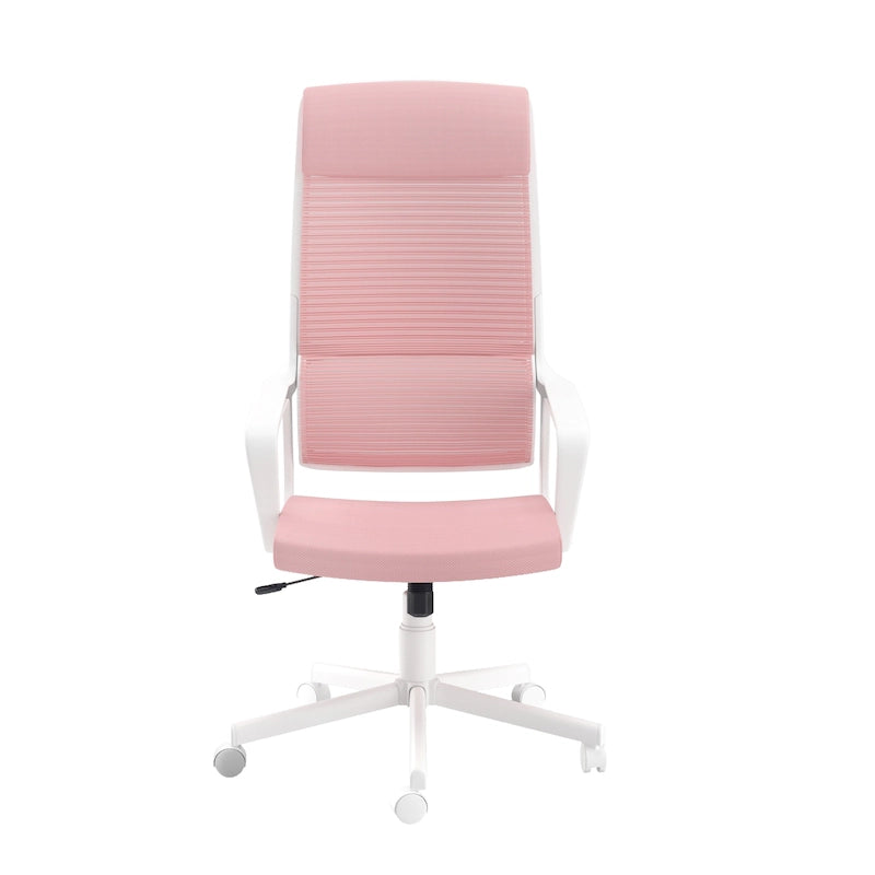 Chaise de bureau ergonomique pivotante en maille, réglable en hauteur et avec appuie-tête