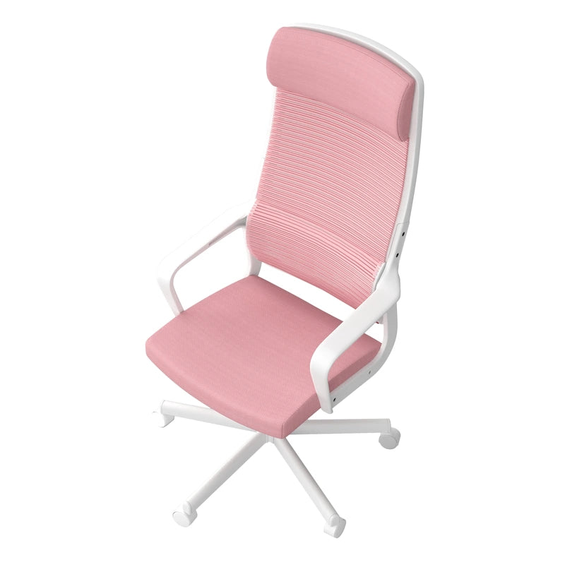 Chaise de bureau ergonomique pivotante en maille, réglable en hauteur et avec appuie-tête