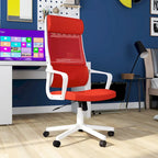 Chaise de bureau ergonomique pivotante en maille, réglable en hauteur et avec appuie-tête