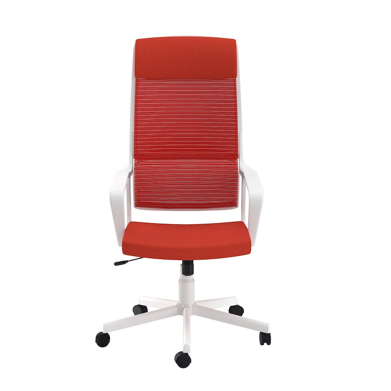 Chaise de bureau ergonomique pivotante en maille, réglable en hauteur et avec appuie-tête