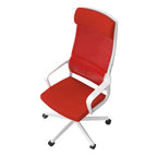 Chaise de bureau ergonomique pivotante en maille, réglable en hauteur et avec appuie-tête