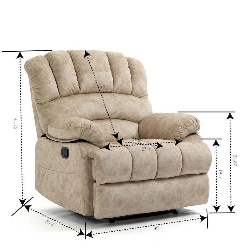 Fauteuil inclinable manuel rembourré