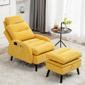 Chaise longue réglable avec pouf de rangement