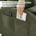 Chaise longue réglable avec pouf de rangement