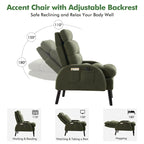 Chaise longue réglable avec pouf de rangement