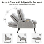 Chaise longue réglable avec pouf de rangement