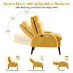 Chaise longue réglable avec pouf de rangement