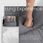 Chaise longue réglable avec pouf de rangement