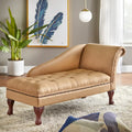 Chaise longue de rangement capitonnée