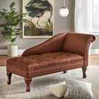Chaise longue de rangement capitonnée
