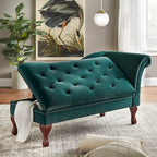 Chaise longue de rangement capitonnée