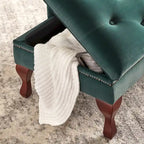 Chaise longue de rangement capitonnée