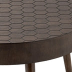 Table basse en bois massif marron rustique pour salon