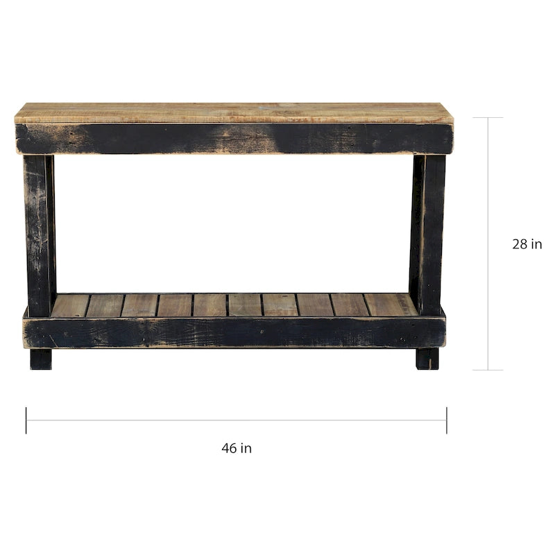 Console en bois de récupération