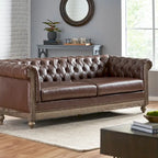 Canapé Chesterfield 3 places avec clous décoratifs et capitonnage