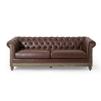 Canapé Chesterfield 3 places avec clous décoratifs et capitonnage