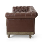Canapé Chesterfield 3 places avec clous décoratifs et capitonnage
