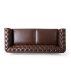Canapé Chesterfield 3 places avec clous décoratifs et capitonnage