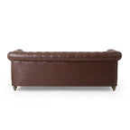 Canapé Chesterfield 3 places avec clous décoratifs et capitonnage