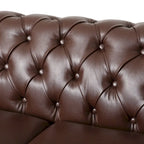 Canapé Chesterfield 3 places avec clous décoratifs et capitonnage