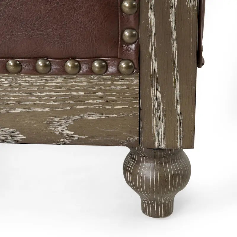 Canapé Chesterfield 3 places avec clous décoratifs et capitonnage