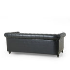 Canapé Chesterfield 3 places avec clous décoratifs et capitonnage