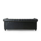 Canapé Chesterfield 3 places avec clous décoratifs et capitonnage
