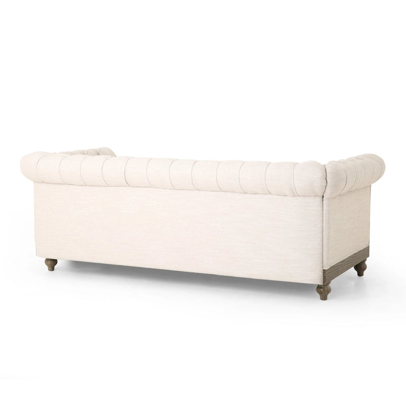 Canapé Chesterfield 3 places avec clous décoratifs et capitonnage
