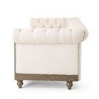 Canapé Chesterfield 3 places avec clous décoratifs et capitonnage