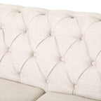 Canapé Chesterfield 3 places avec clous décoratifs et capitonnage