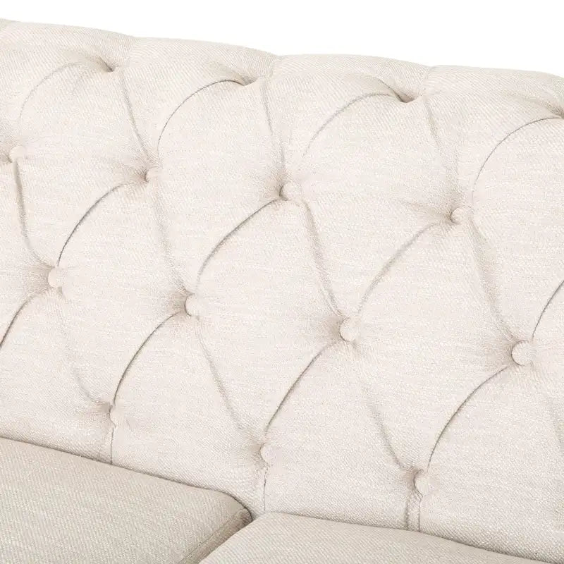 Canapé Chesterfield 3 places avec clous décoratifs et capitonnage