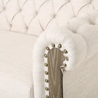 Canapé Chesterfield 3 places avec clous décoratifs et capitonnage