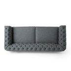 Canapé Chesterfield 3 places avec clous décoratifs et capitonnage
