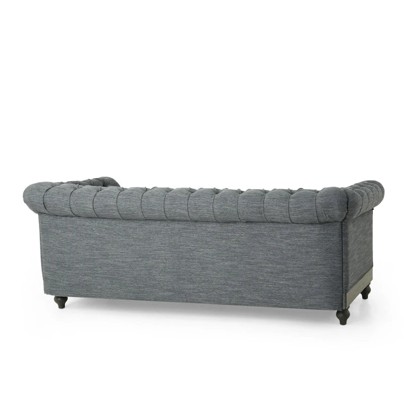 Canapé Chesterfield 3 places avec clous décoratifs et capitonnage