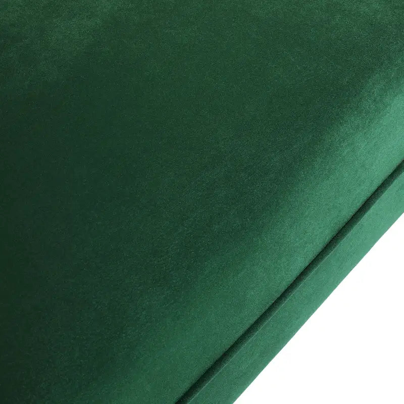 Canapé 3 places moderne en velours avec surpiqûres verticales et pieds en bois