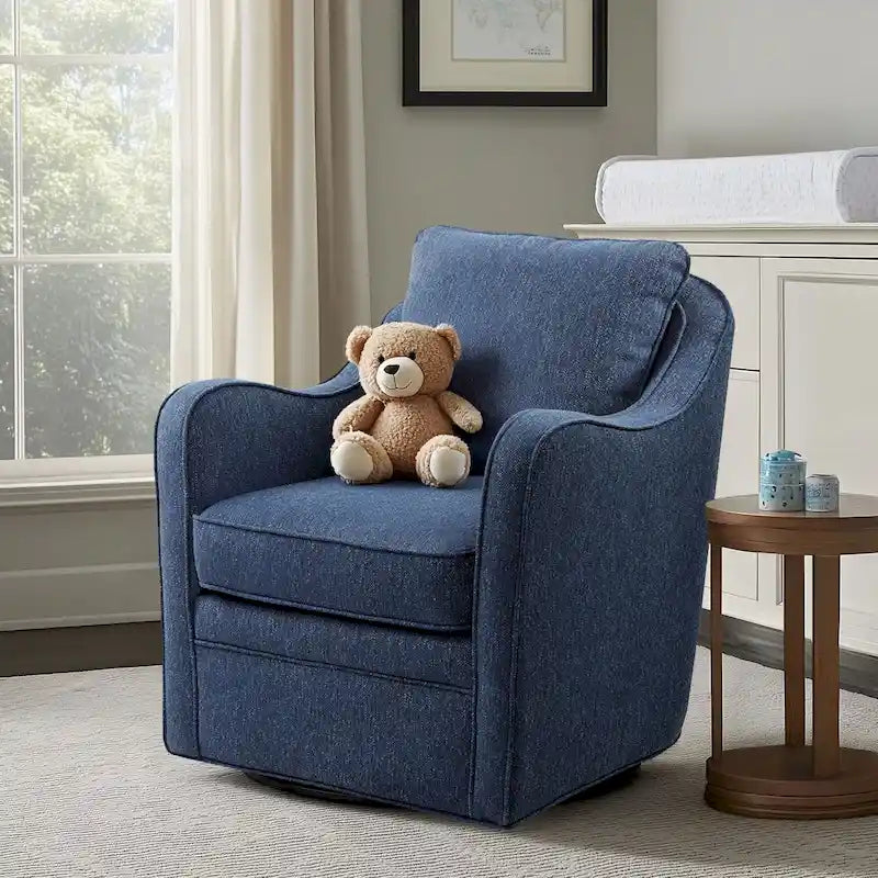 Fauteuil pivotant courbé et rembourré