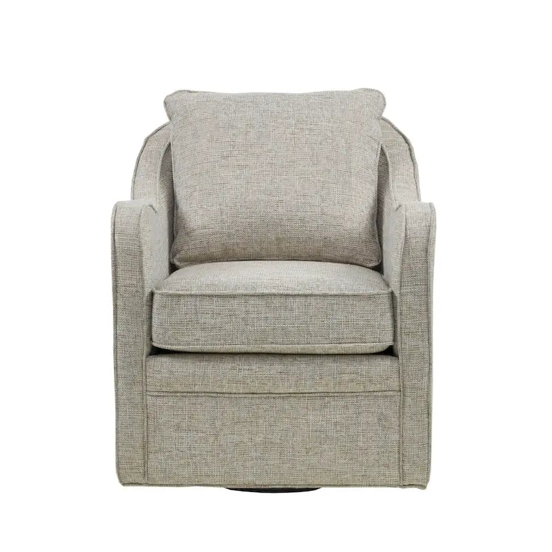 Fauteuil pivotant courbé et rembourré